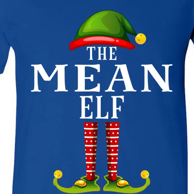 Mean Elf Christmas Matching Family Group Pjs Gift V-Neck T-Shirt