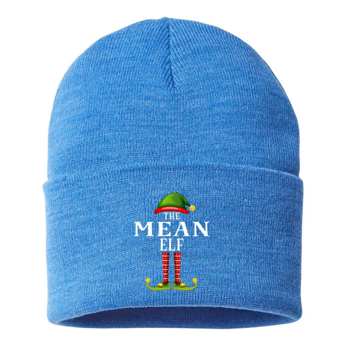 Mean Elf Christmas Matching Family Group Pjs Gift Sustainable Knit Beanie