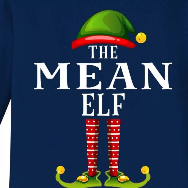 Mean Elf Christmas Matching Family Group Pjs Gift Baby Long Sleeve Bodysuit