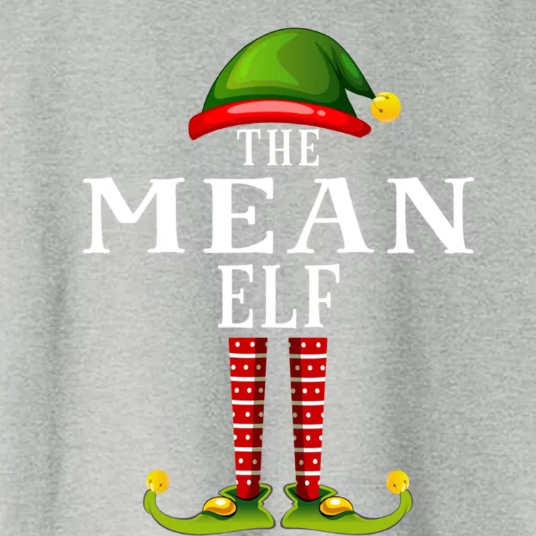 Mean Elf Christmas Matching Family Group Pjs Gift Women's Crop Top Tee