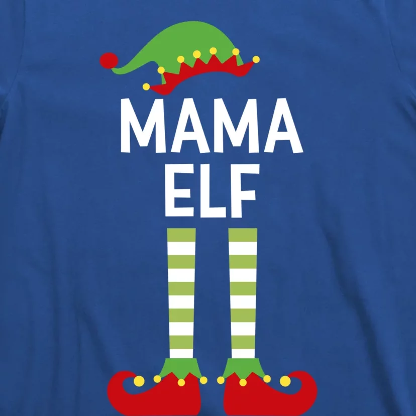 Mama Elf Cute Matching Family Christmas Elves Mom Mother Funny Gift T-Shirt