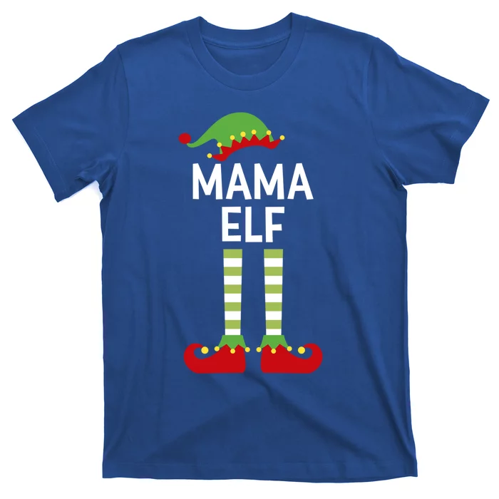 Mama Elf Cute Matching Family Christmas Elves Mom Mother Funny Gift T-Shirt