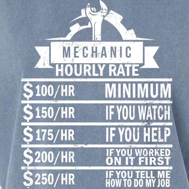 Mechanic Hourly Rate Garment-Dyed Women's Muscle Tee