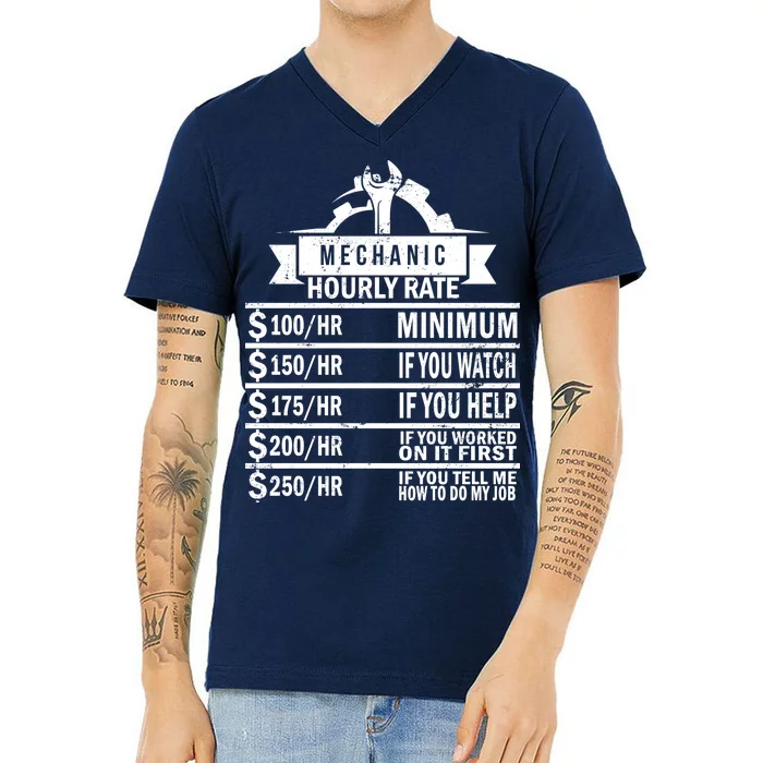 Mechanic Hourly Rate V-Neck T-Shirt