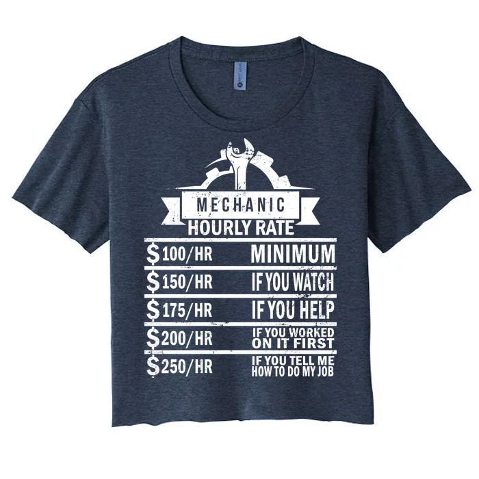 Mechanic Hourly Rate Women's Crop Top Tee