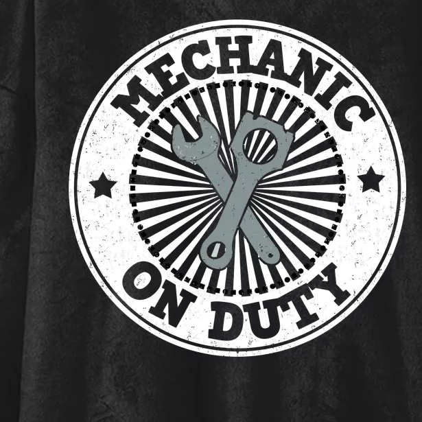 Mechanic On Duty Hooded Wearable Blanket