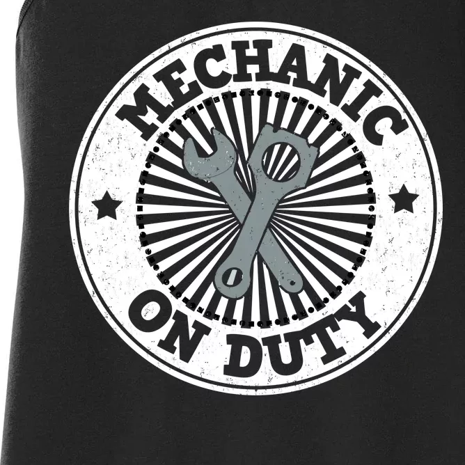 Mechanic On Duty Women's Racerback Tank