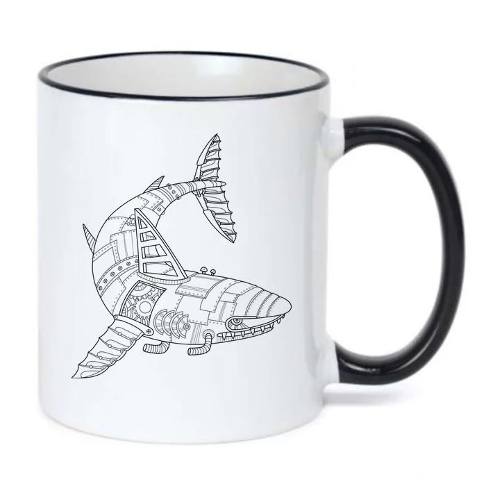 Mechanical Shark Black Color Changing Mug