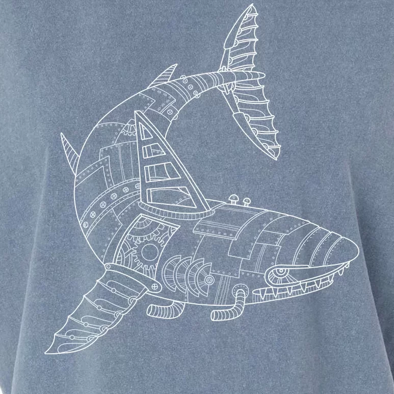 Mechanical Shark Garment-Dyed Women's Muscle Tee