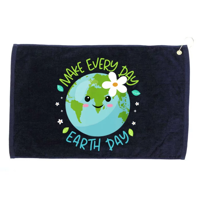 Make Every Day Earth Day Cute Planet Save Environt Cool Gift Grommeted Golf Towel