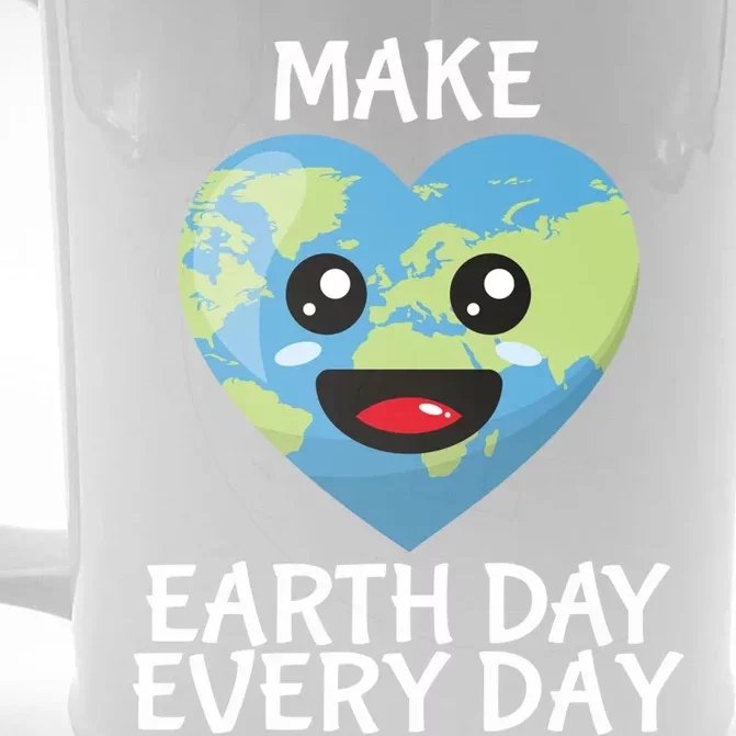 Make Earth Day Every Day Design For Nature Lover Gift Front & Back Beer Stein