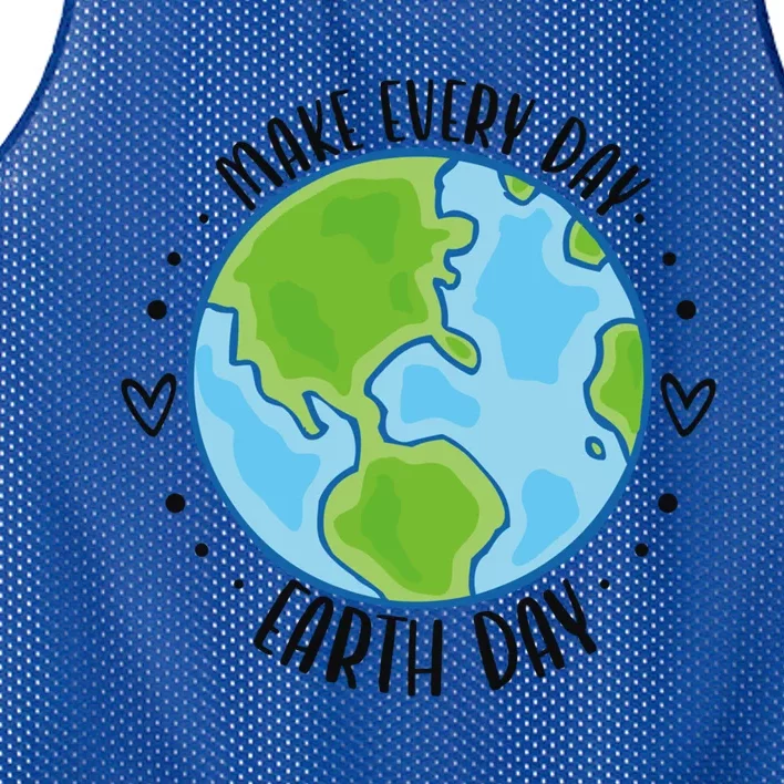 Make Every Day Earth Day Gift Mesh Reversible Basketball Jersey Tank