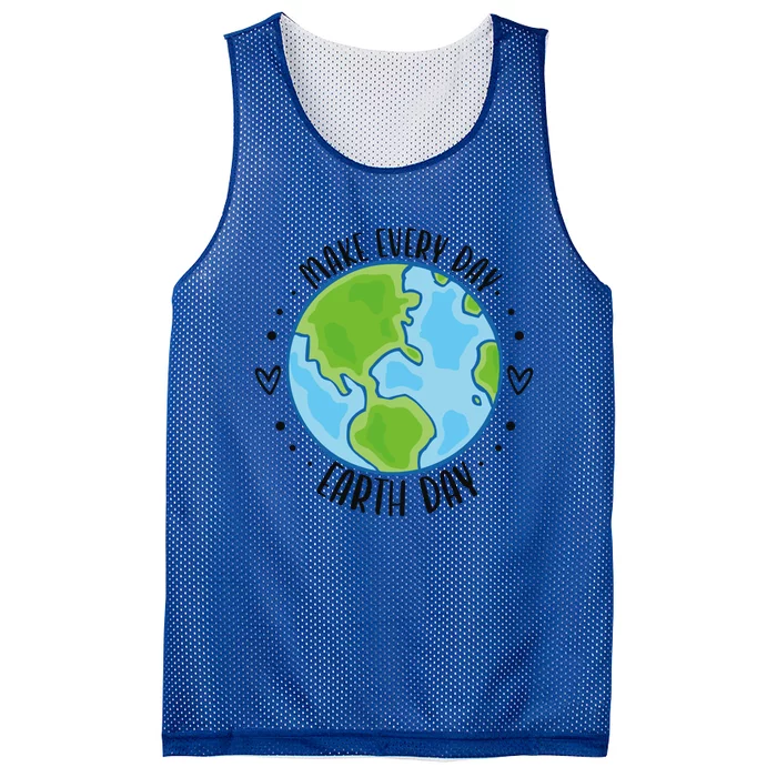 Make Every Day Earth Day Gift Mesh Reversible Basketball Jersey Tank