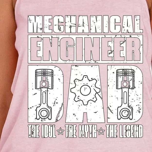 Mechanical Engineer Dad The Engineering Mechanical Engineer Gift Women's Knotted Racerback Tank