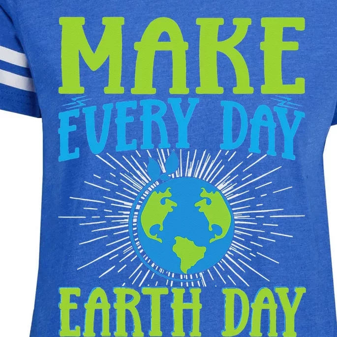 Make Every Day Earth Day Enza Ladies Jersey Football T-Shirt