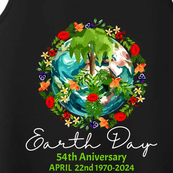 Mother Earth Day 54th Anniversary 1970 2024 Save Planet Performance Tank