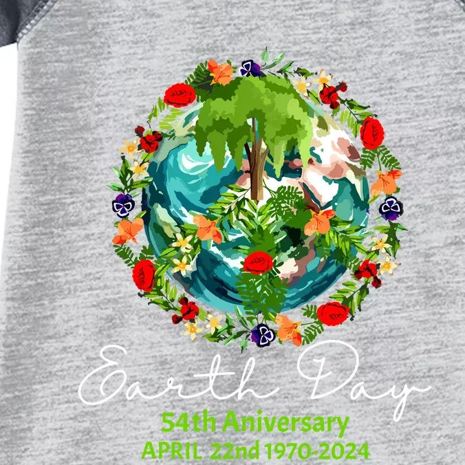 Mother Earth Day 54th Anniversary 1970 2024 Save Planet Infant Baby Jersey Bodysuit