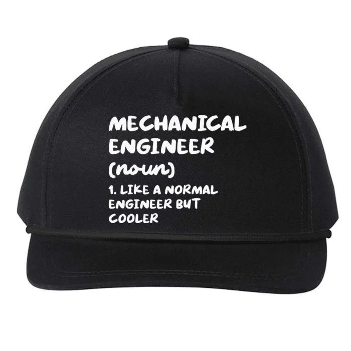 Mechanical Engineer Definition Funny Engineering Snapback Five-Panel Rope Hat