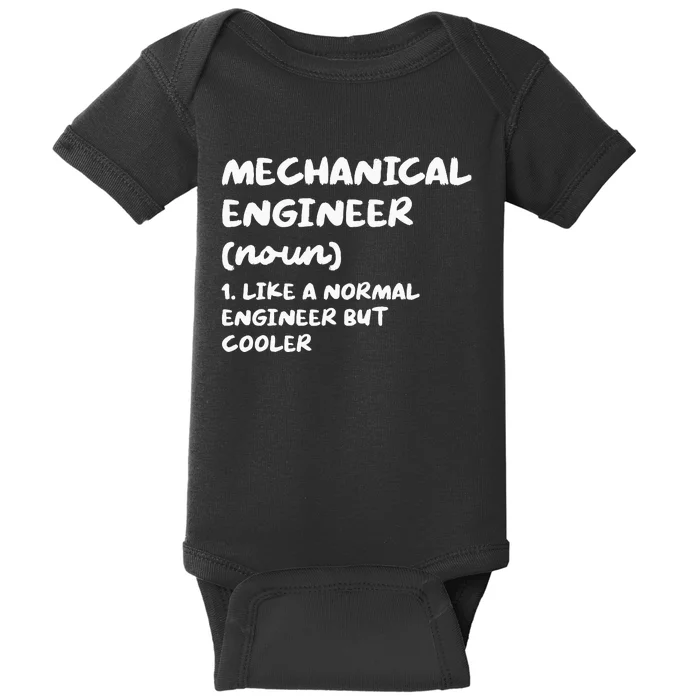 Mechanical Engineer Definition Funny Engineering Baby Bodysuit