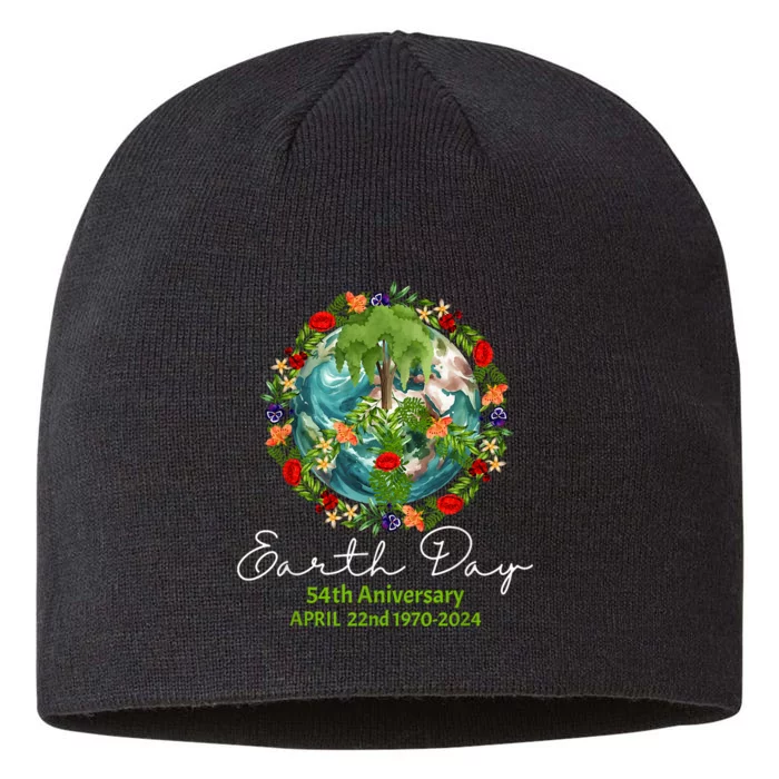 Mother Earth Day 54th Anniversary 1970 2024 Save Planet 8 1/2in Sustainable Knit Beanie