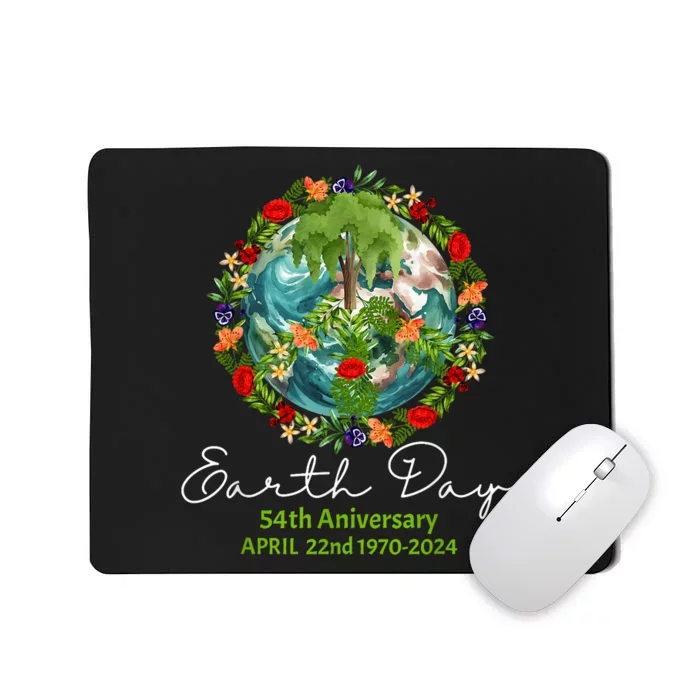 Mother Earth Day 54th Anniversary 1970 2024 Save Planet Mousepad