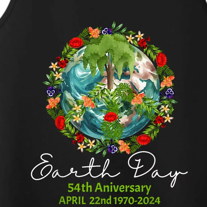 Mother Earth Day 54th Anniversary 1970 2024 Save Planet Performance Tank