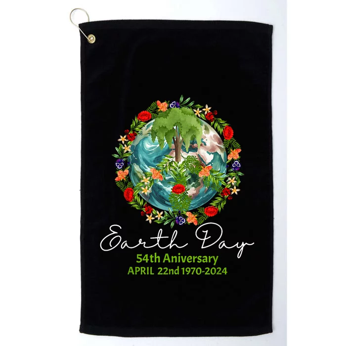 Mother Earth Day 54th Anniversary 1970 2024 Save Planet Platinum Collection Golf Towel