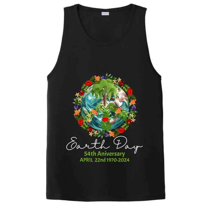 Mother Earth Day 54th Anniversary 1970 2024 Save Planet Performance Tank