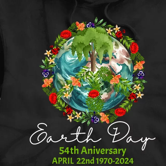 Mother Earth Day 54th Anniversary 1970 2024 Save Planet Tie Dye Hoodie