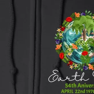 Mother Earth Day 54th Anniversary 1970 2024 Save Planet Full Zip Hoodie