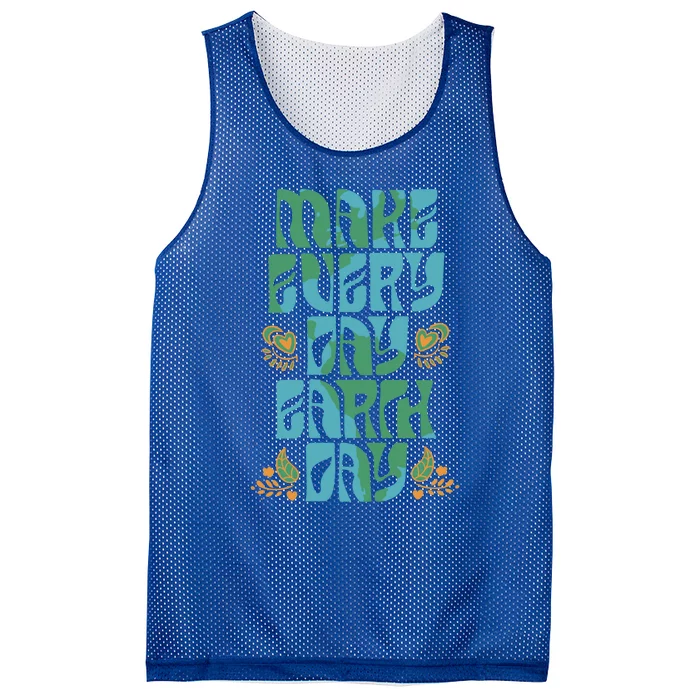 Make Every Day Earth Day Gift Mesh Reversible Basketball Jersey Tank