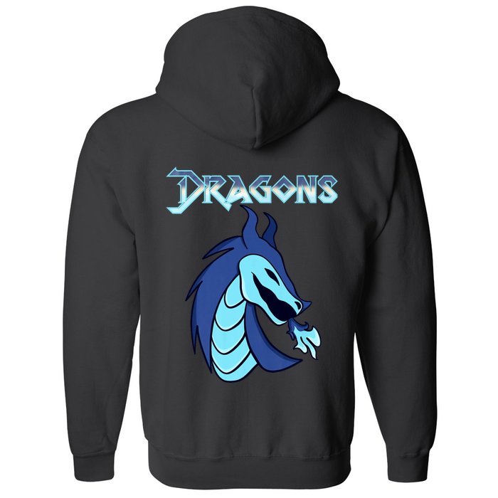 Metro East Dragons Front & Back Full Zip Hoodie