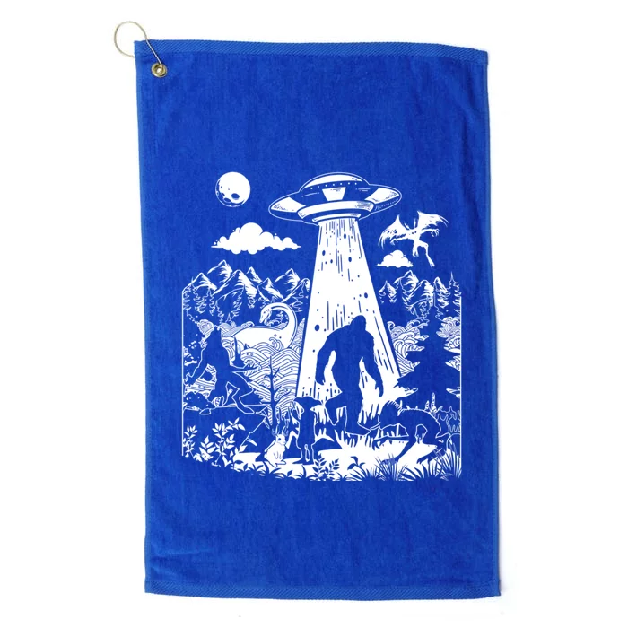 Moth Elf Dog Bigfoot Alien Loch Ness Cryptid Creature Gift Platinum Collection Golf Towel