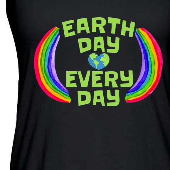 Make Every Day Earth Day Save The Planet Environmental Ladies Essential Flowy Tank