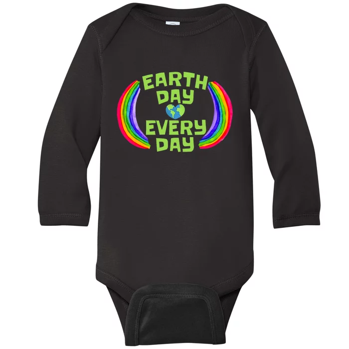 Make Every Day Earth Day Save The Planet Environmental Baby Long Sleeve Bodysuit