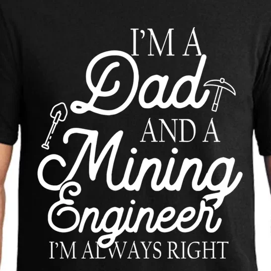 Mining Engineer Dad Funny Mining Engineering Dad Outfit Gift Pajama Set