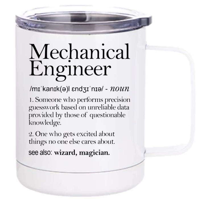 Mechanical Engineer Definition Apparel Mechanic Engineering Front & Back 12oz Stainless Steel Tumbler Cup