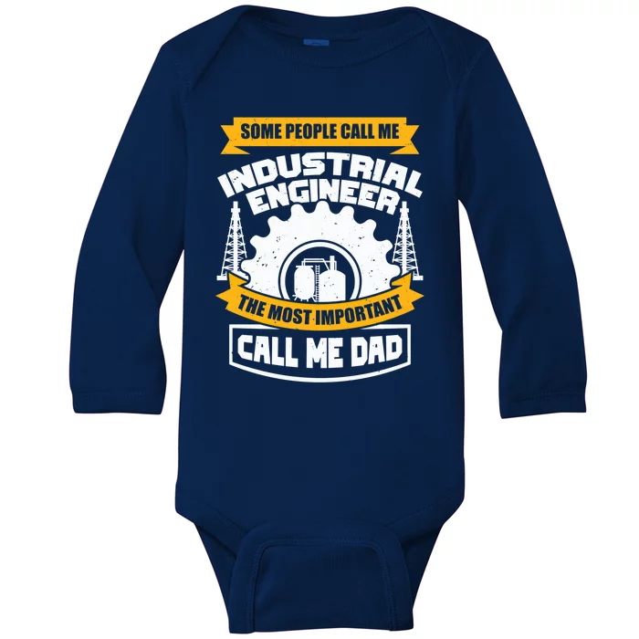 Manufacturing Engineer Design N Industrial Engineer Dad Cute Gift Baby Long Sleeve Bodysuit