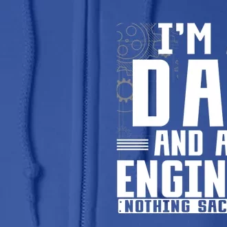 Mechanical Engineering Dad Fathers Day Civil Engineer Gift Full Zip Hoodie