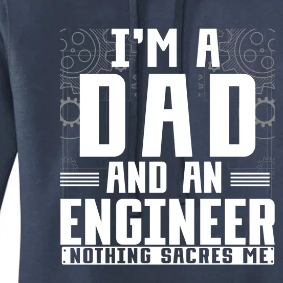 Mechanical Engineering Dad Fathers Day Civil Engineer Gift Women's Pullover Hoodie