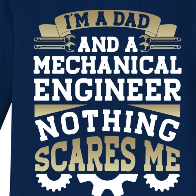 Mechanical Engineer Dad Engineering Quotes Accessories Cool Gift Baby Long Sleeve Bodysuit