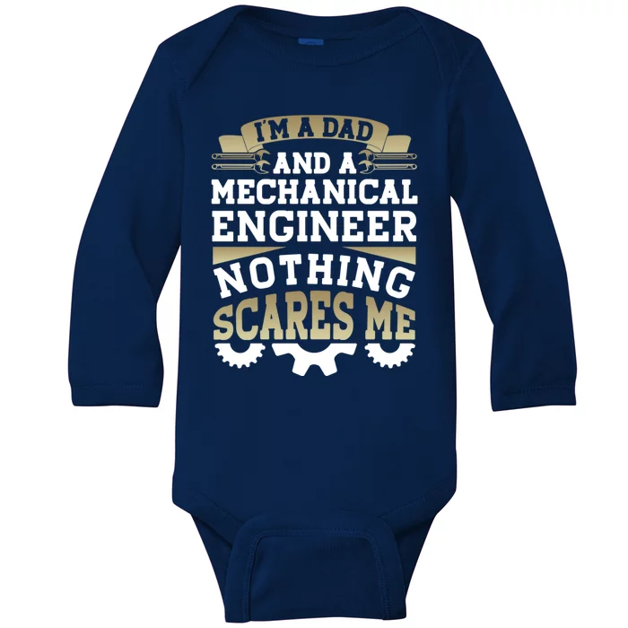 Mechanical Engineer Dad Engineering Quotes Accessories Cool Gift Baby Long Sleeve Bodysuit