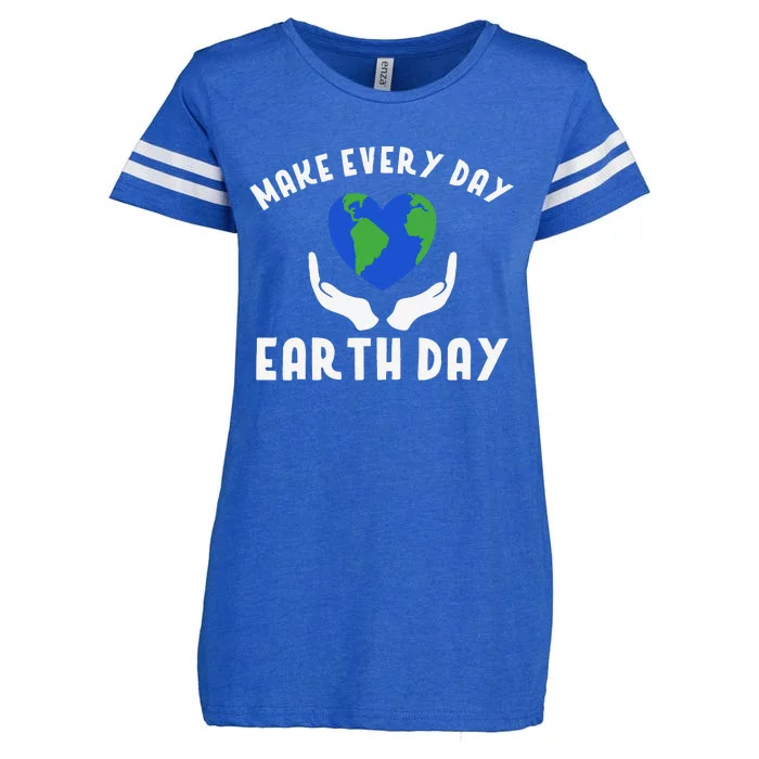 Make Every Day Earth Day Enza Ladies Jersey Football T-Shirt