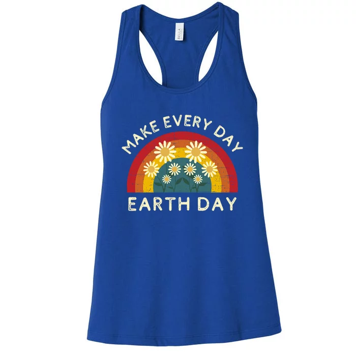 Make Every Day Earth Day Nature Lover Gift Women's Racerback Tank