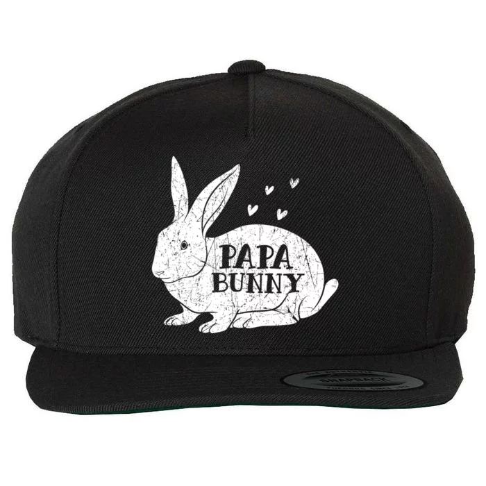 Matching Easter Day Costume Vintage Bunny Graphic Papa Gift Wool Snapback Cap