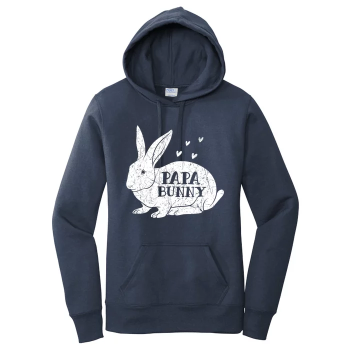 Matching Easter Day Costume Vintage Bunny Graphic Papa Gift Women's Pullover Hoodie