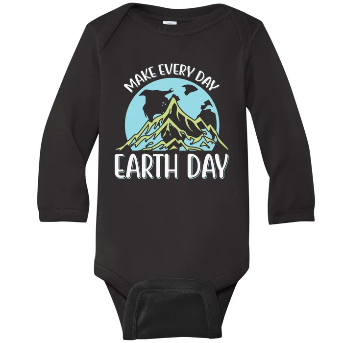 Make Every Day Earth Day Baby Long Sleeve Bodysuit