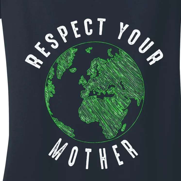 Mother Earth Day Recycle Reduce Women's V-Neck T-Shirt