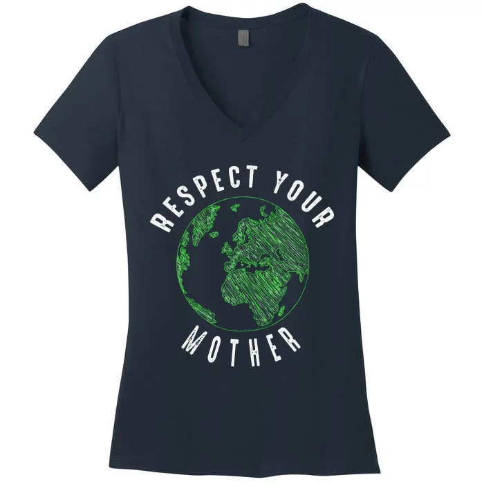 Mother Earth Day Recycle Reduce Women's V-Neck T-Shirt