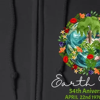 Mother Earth Day 54th Anniversary 1970 2024 Save Planet Full Zip Hoodie